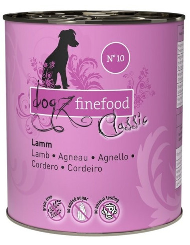 Dogz Finefood Classic N.10 Jagnięcina 800g