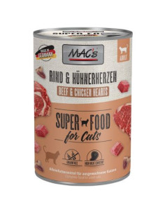 MAC's Cat Wołowina i kurze serca 400g
