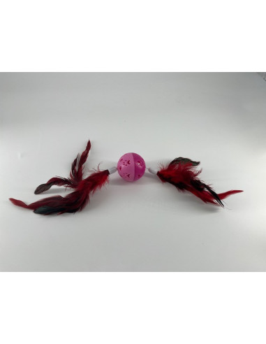 Zabawka piłeczka z piórami