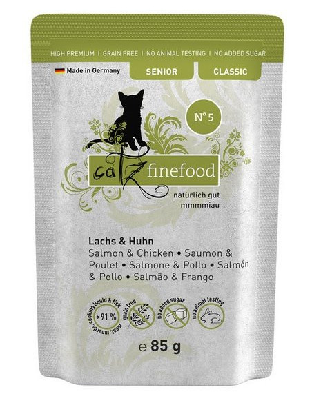 Catz Finefood Senior N.05 Łosoś i Kurczak 85g