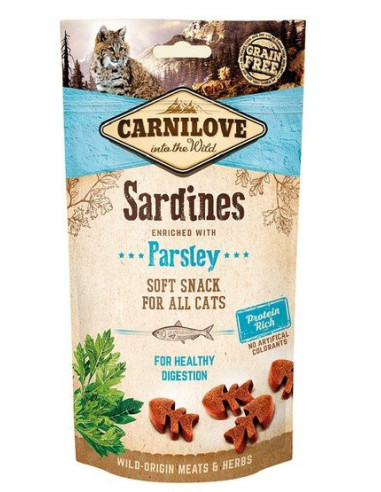 Carnilove Cat Snack Fresh Soft Suszone sardynki z pietruszką 50g