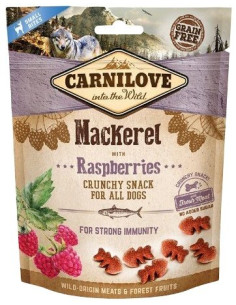 Carnilove Dog Snack Fresch Crunchy Makrela z malinami 200 g