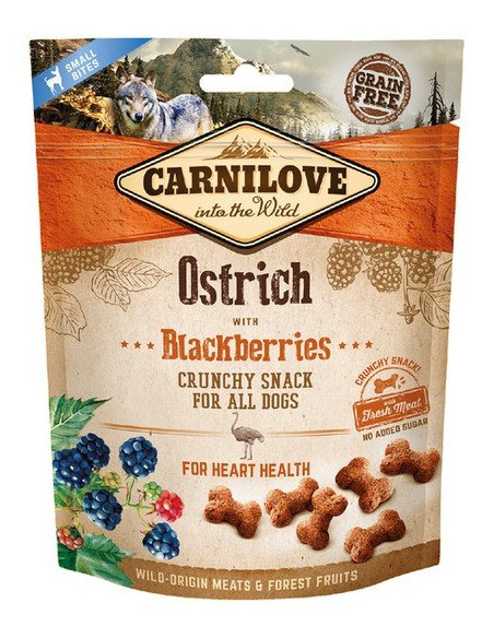 Carnilove Dog Snack Fresch Crunchy Struś z jeżynami 200 g