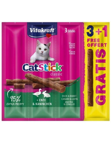Vitakraft Cat Stick Classic - Kaczka z Królikiem 18g+6g