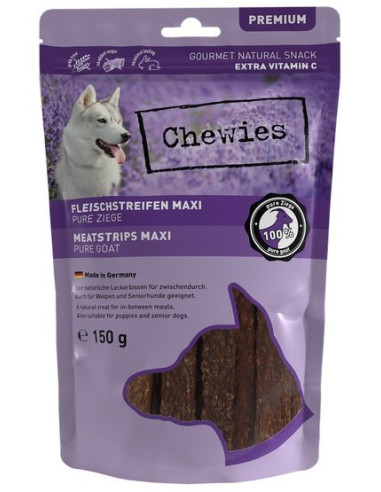 Chewies Maxi Meat Strips 100% Koza 150g