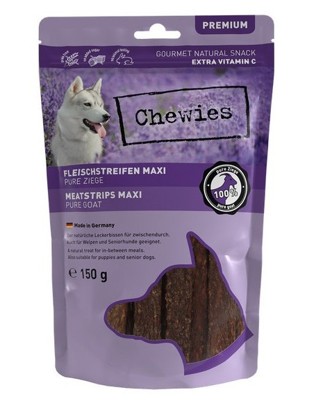 Chewies Maxi Meat Strips 100% Koza 150g