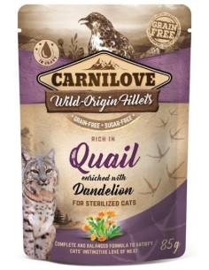 Carnilove Cat Quail & Dandelion - Przepiórka z mniszkiem...