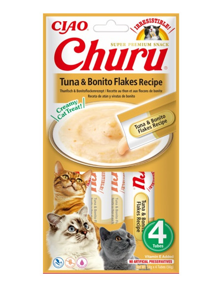 Inaba Ciao Churu - Tuńczyk i ryba bonito 4x14g