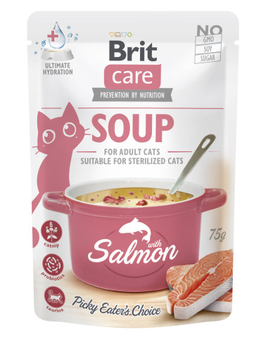 Brit Care Cat Soup With Salmon - Zupa dla kota z Łososiem 75g