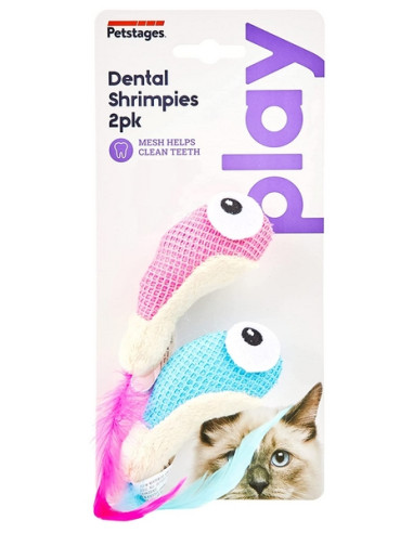 Petstages zabawka dla kota do higieny zębów - krewetki