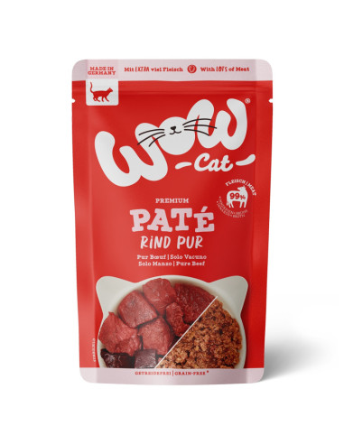 WOW Cat Pate Rind Pur - Wołowina 125g