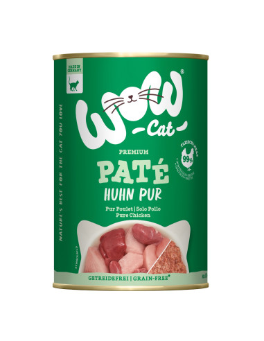 WOW Cat Pate Huhn Pur - Kurczak 400g