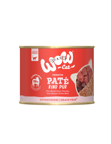 WOW Cat Pate Rind Pur - Wołowina 200g