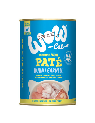 WOW Cat Pate Junior Kitten Huhn & Garnele - Kurczak i krewetki 400g