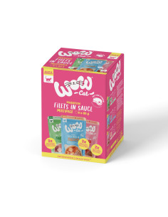 WOW Cat Multipack Fillets in Sauce - Zestaw karm Filety w...
