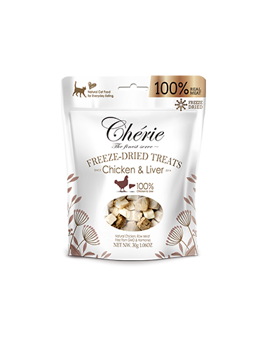 Chérie Freeze-Dried Treats - Kurczak i wątróbka 30g