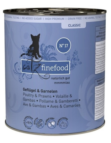 Catz Finefood Classic N.17 Drób i krewetki 800g