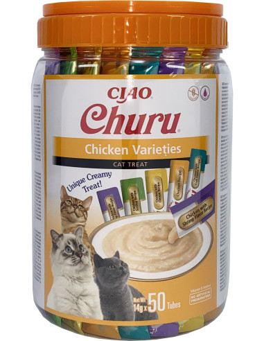 INABA Cat Churu Chicken Varieties 50x14g - Wariacje z kurczakiem