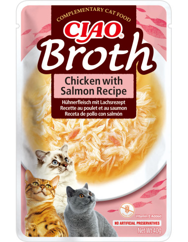 Inaba Ciao Broth Kurczak i łosoś 40g