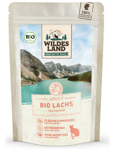 Wildes Land Cat Bio Lachs Pur - Bio Łosoś 85g