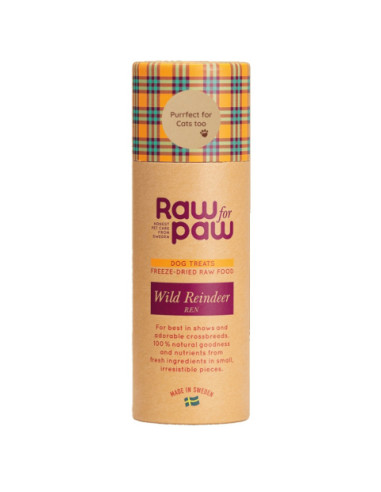 Raw for Paw Wild Reindeer - renifer liofilizowane przysmaki (45g)