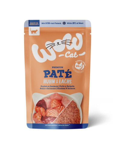 WOW Cat Pate Huhn & Lachs - Kurczak i łosoś 125g