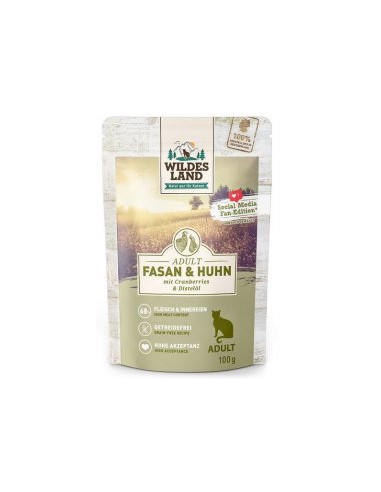 Wildes Land Cat Classic Adult Fasan & Huhn - Bażant i kurczak 100g