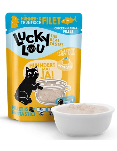 Lucky Lou Extrafood Kurczak i tuńczyk w bulionie 70g