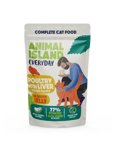 Animal Island Everyday - Drób z wątróbką w galarecie z rosołu 85g