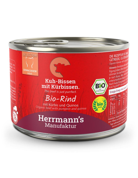 HERRMANN'S Selection Cat Bio Rind- Bio wołowina z dynią 200g