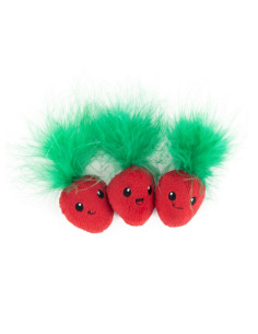 Petstages Straw-Babies Cat Dental Catnip Toy - Truskaweczki 2