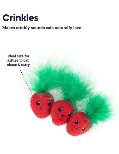 Petstages Straw-Babies Cat Dental Catnip Toy -...