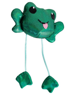 Petstages Toss 'N Dangle Frog Catnip Cat Toy - Dyndająca... 2