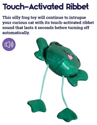 Petstages Toss 'N Dangle Frog Catnip Cat Toy -...