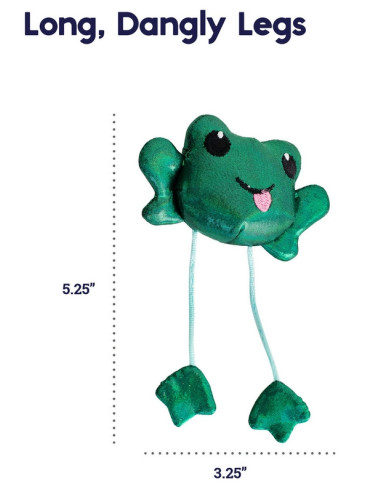 Petstages Toss 'N Dangle Frog Catnip Cat Toy -...