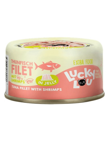 Lucky Lou Extrafood Tuńczyk z krewetkami w galaretce puszka 70g