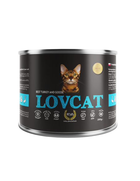 LOVCAT Best Turkey & Goose - Indyk z gęsią 200g Data ważności: 05.07.2025