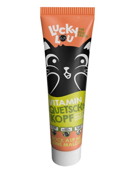 Lucky Lou Quetschkopfe - Pasta odkłaczająca z witaminami dla kota 100g