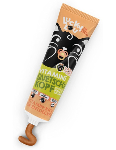 Lucky Lou Quetschkopfe Kitten - Pasta odkłaczająca z witaminami dla kociąt 100g