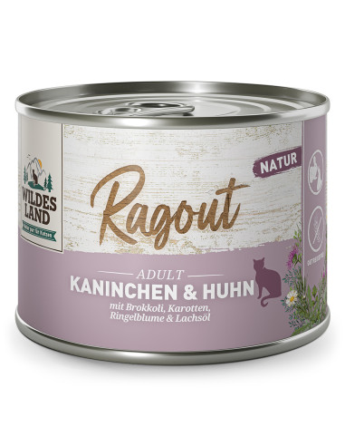 Wildes Land Cat Ragout Kaninchen Huhn - Królik z kurczakiem 180g