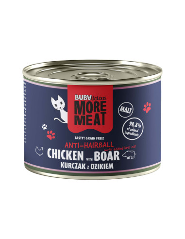 BUBAlicious More Meat Anti-Hairball Kurczak...