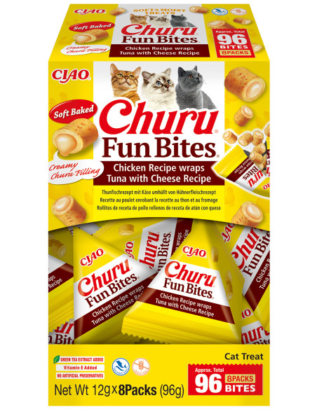 Inaba Cat Churu Fun Bites - Kurczak, tuńczyk, ser 96g
