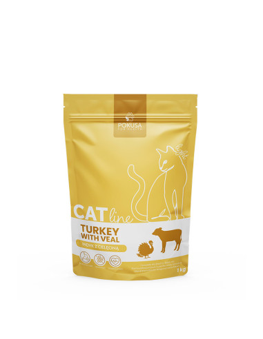 Pokusa CatLine - Indyk z cielęciną 1kg