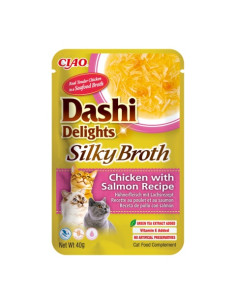 Inaba Cat Dashi Delights Silky - Chicken Salmon 40g