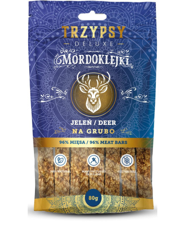 TRZYPSY Deluxe Mordoklejki Na Grubo z Jelenia 80g