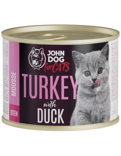 John Dog for Cats Mus Kitten - Indyk i kaczka 200g