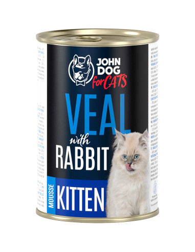 John Dog for Cats Mus Kitten - Cielęcina i...
