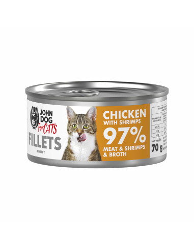 John Dog for Cats Filety - Kurczak z krewetkami...
