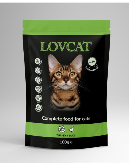 LOVCAT Best Turkey & Duck - Indyk z kaczką 100g