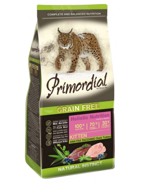Primordial Cat Grain Free Kitten Duck & Turkey 400g